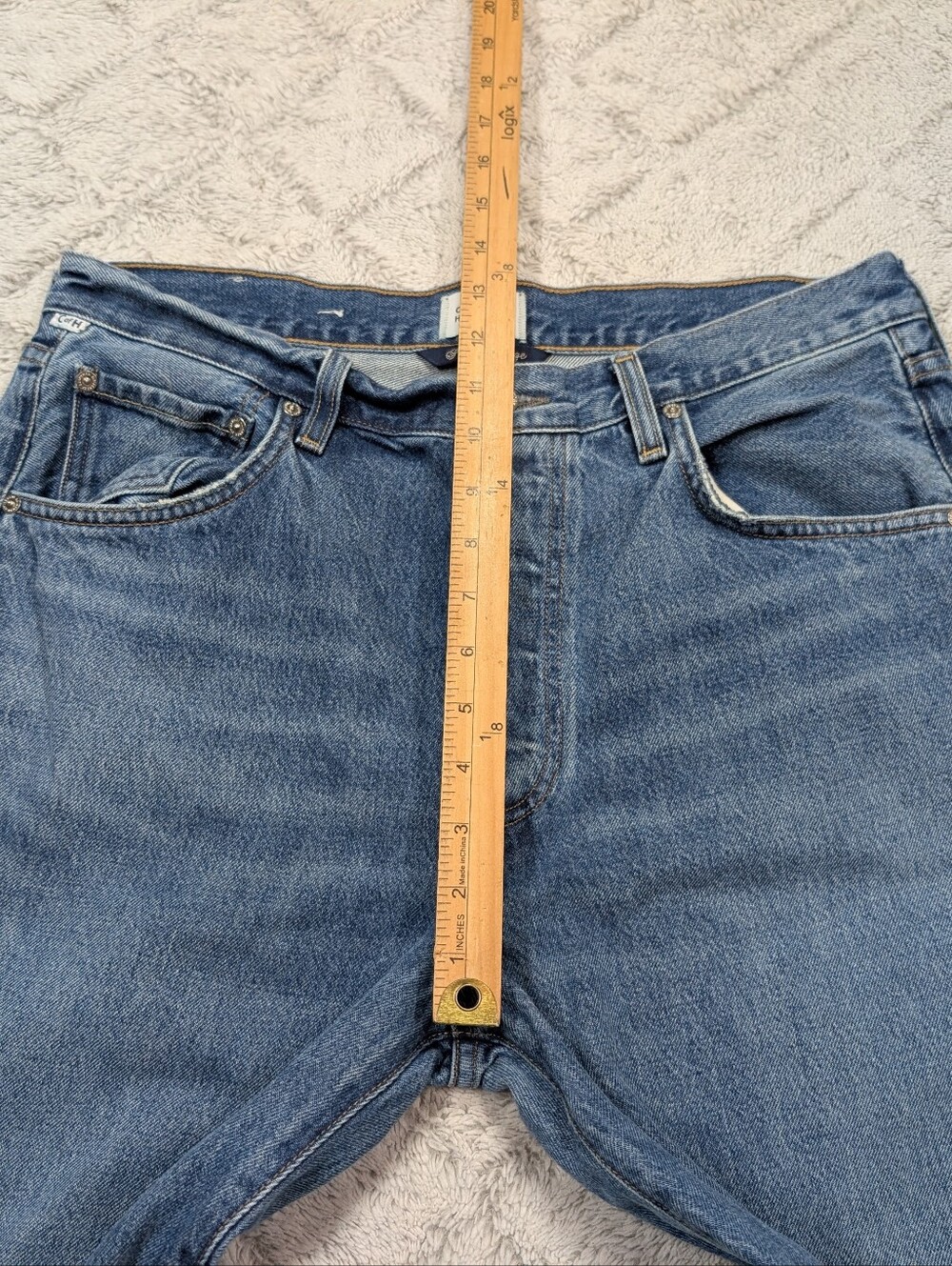 Citizens of Humanity Jeans Womens 30 Blue Baretta Relaxed Straight Cotton Denim - Picture 7 of 12